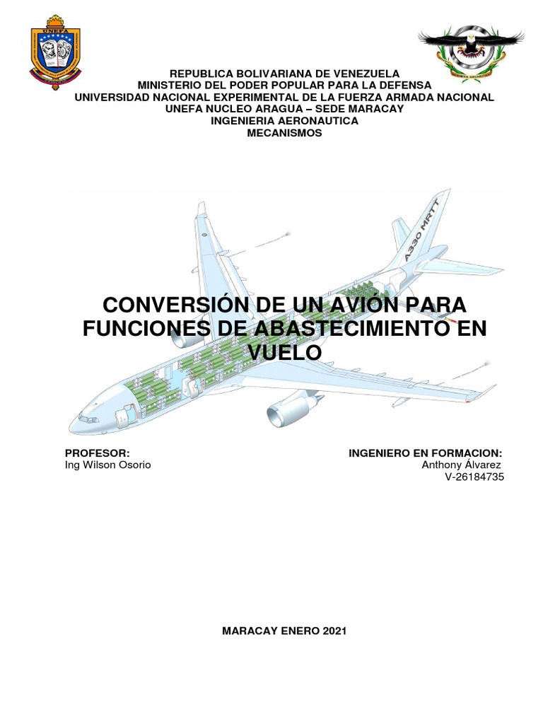 I Anthony Alvarez - Conversion de Un Avion para Funciones de Abastecimiento  en Vuelo, PDF, Avión