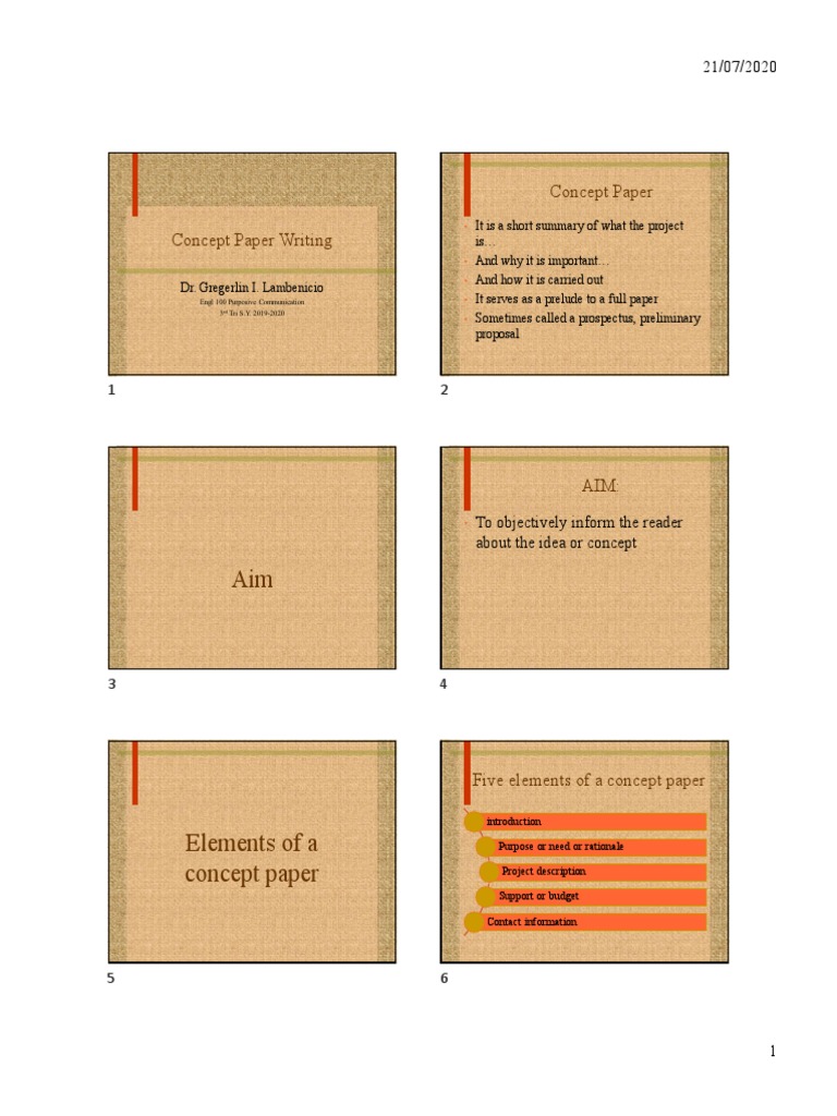 Concept Paper Writing Guide | PDF | Concept | Cognition