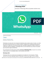 ¿Por Qué No Funciona WhatsApp Web