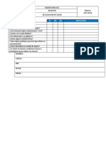 Registro Declaracion de Salud F&S (Modelo)