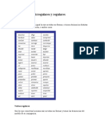 Lista de Verbos Irregulares y Regulares