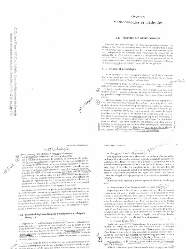 Texto 3 - Méthodologies - CUQ Et GRUCA | PDF