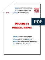 Informe 2 Pendulo Simple Guaman Mendoza Wendy.