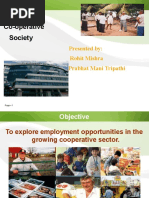 On Co-Operative Society: Presented By: Rohit Mishra Prabhat Mani Tripathi