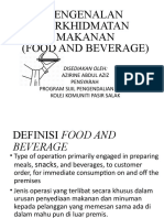 Pengenalan Perkhidmatan Makanan (F&B)