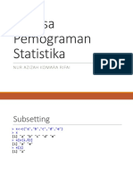 Bahasa Pemograman Statistika: Nur Azizah Komara Rifai