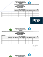 Daftar hadir pengawas ujian