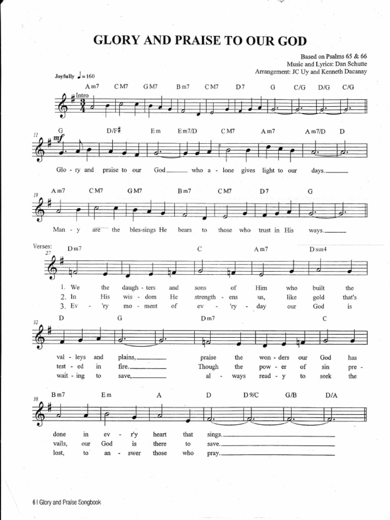 Glory and Praise To Our God | PDF