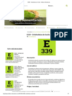 E339 - Ortofosfatos de Sodio - Aditivos Alimentarios