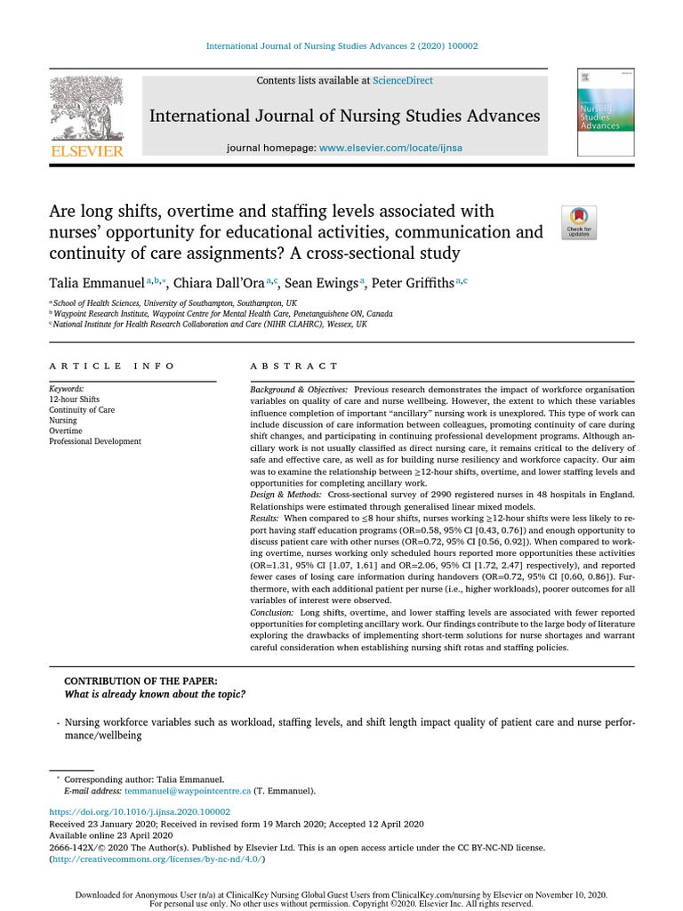 International Journal Of Nursing Pdf Nursing Health Care