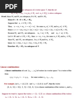 Vector Space-Notes - Linear Combinations