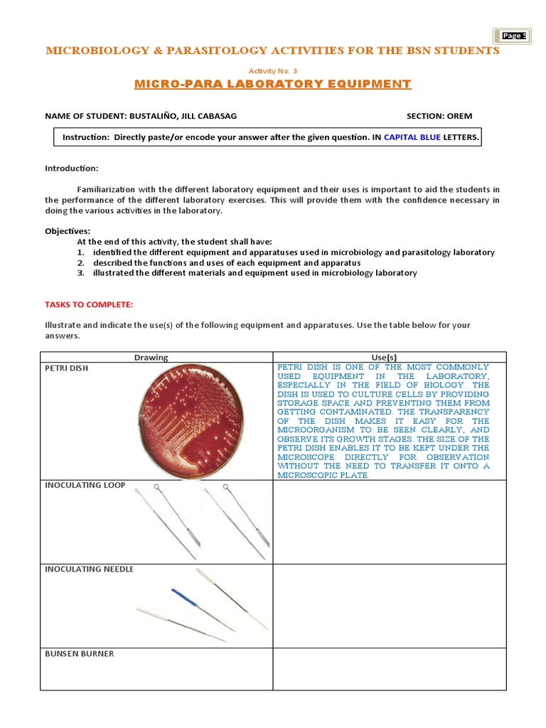 Microbiology & Parasitology Lab Equipment | PDF | Laboratories ...