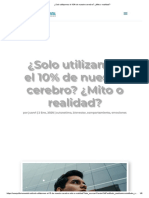 ¿Solo Utilizamos El 10% de Nuestro Cerebro - ¿Mito o Rea