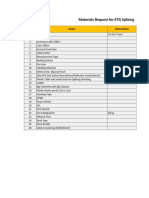 Materials Request For KTG Splicing