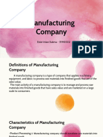 Manufacturing Company by Ester Intan Sukma - 11190002