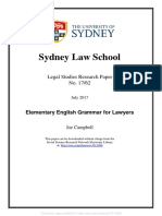 Elementary English Grammar For Lawyers