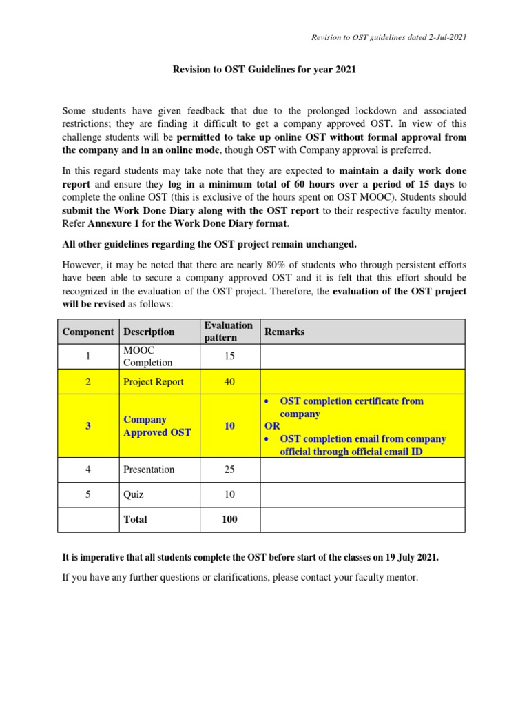 Online OST Revised Instructions V0207jun2021 PDF Massive Open