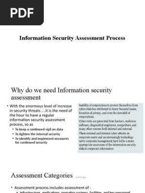 Information security assessment process