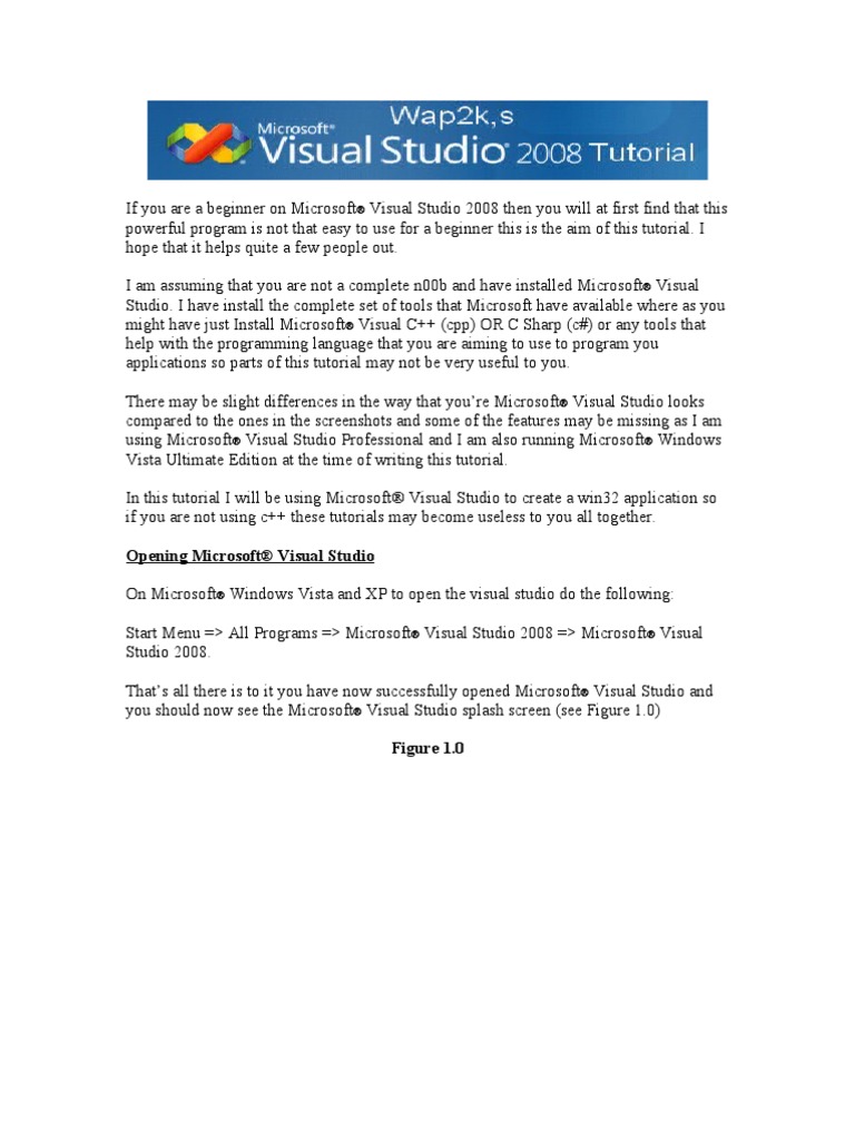 Opening Microsoft® Visual Studio | PDF | Library (Computing ...