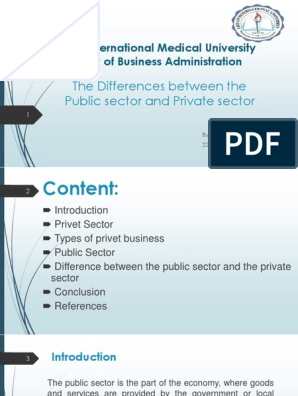 difference between private sector and public sector organisation pdf