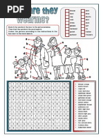 Clothes Word Search Crosswords