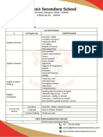 Class: 6 Subject: English 1st Term Portion # #/ Chapter No. Chapter Name