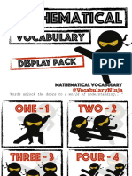 Mathematical Vocabulary Pack