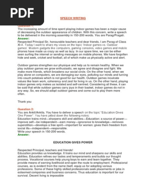 Speech Writing