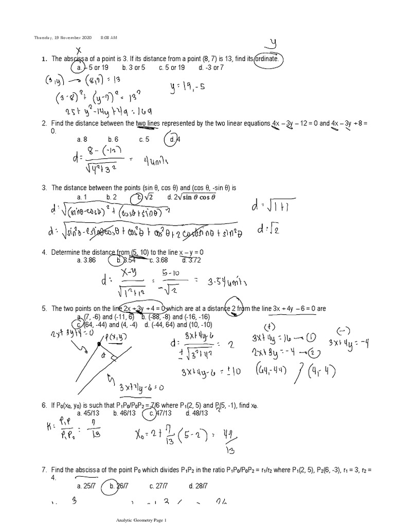 Analytic Geometry Part 1 CE | PDF