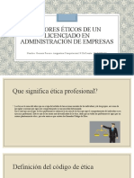 Valores Éticos de Un Licenciado en Administración de