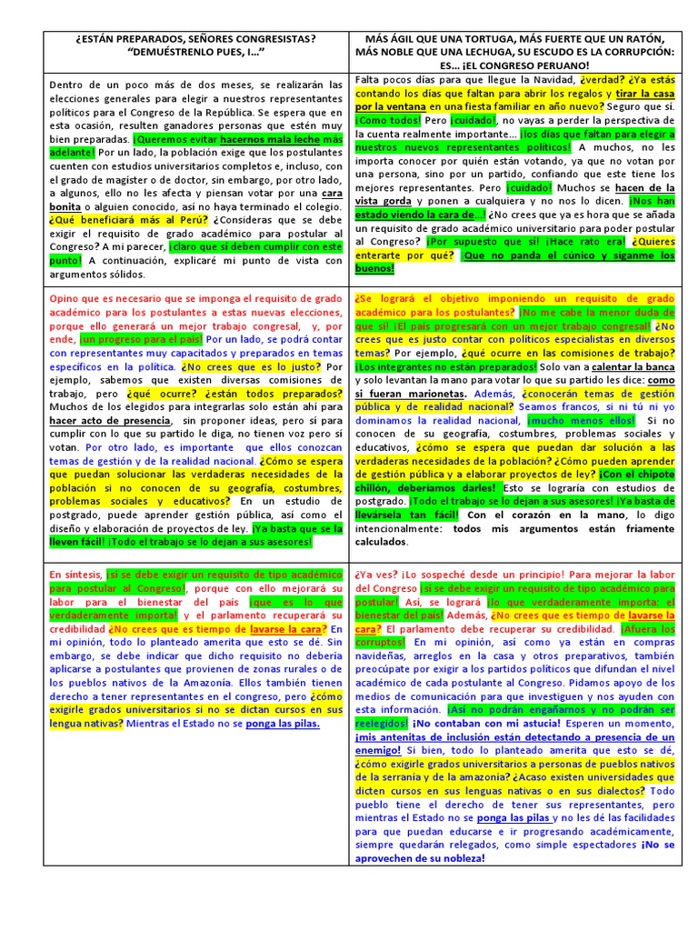 Ejemplos de Artículo de Opinión | Descargar gratis PDF | Gobierno 