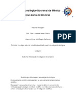 Metodologia Utilizada para La Investigacion Biologica