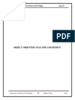 Object Oriented Analysis and Design Unit