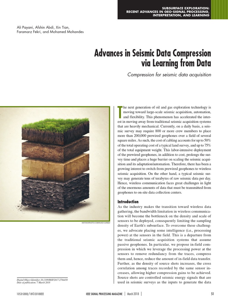 Advances in seismic data compression via learning from data pdf