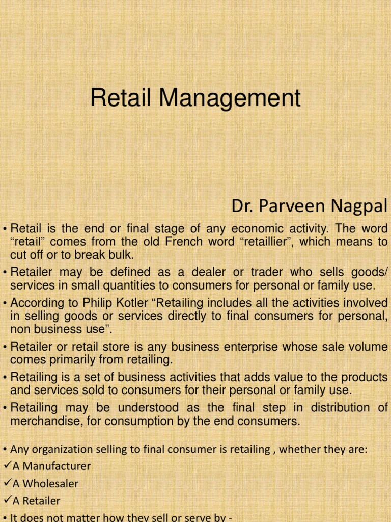 Types of Retailers PDF Franchising Supermarket