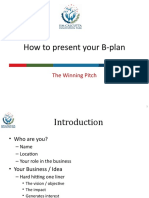 How To Present Your B-Plan: The Winning Pitch