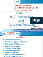 Iii B.Tech Ii Sem Eie (R18) : PLC Intermediate and Advanced Functions