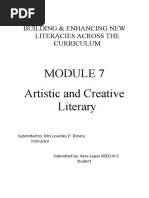 Artistic and Creative Literary: Building & Enhancing New Literacies Across The Curriculum