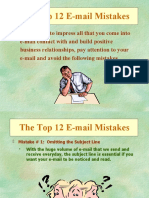 Top 12 E-Mail Mistakes