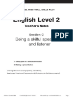 English Level 2 - Section C Teacher Notes