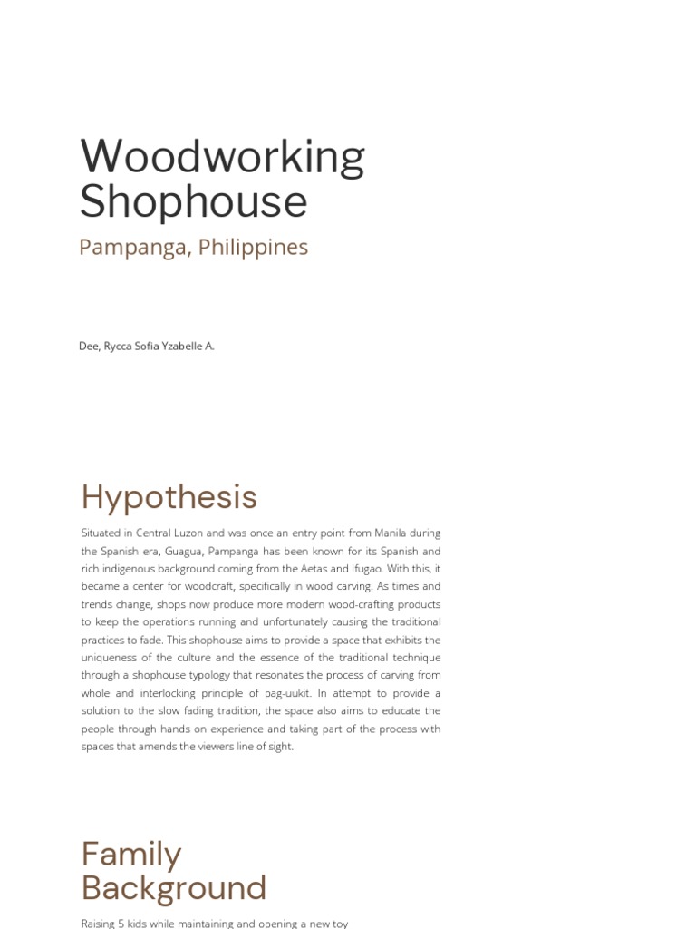 Woodworking Shophouse Pampanga, Philippines PDF Wood Carving