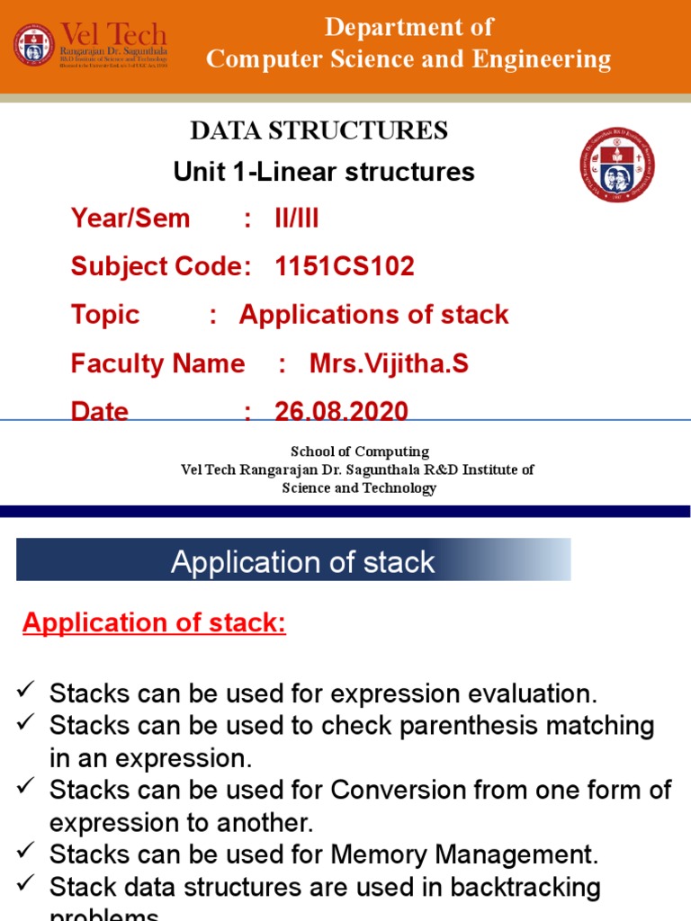 Data Structures Unit 1-Linear Structures | PDF | Notation | Teaching ...