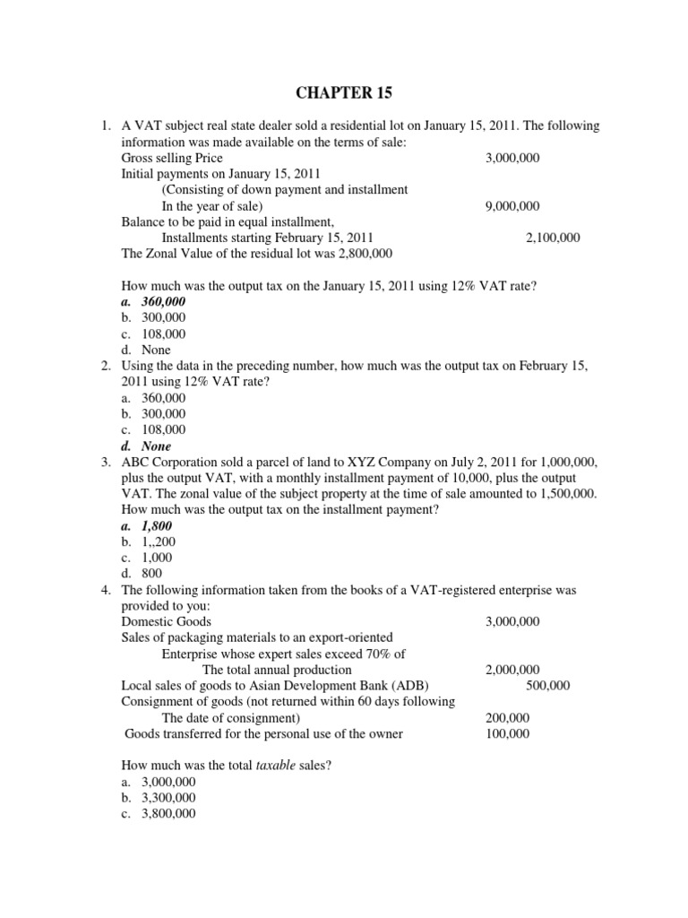 VAT Calculation Examples and Scenarios | PDF | Value Added Tax | Invoice