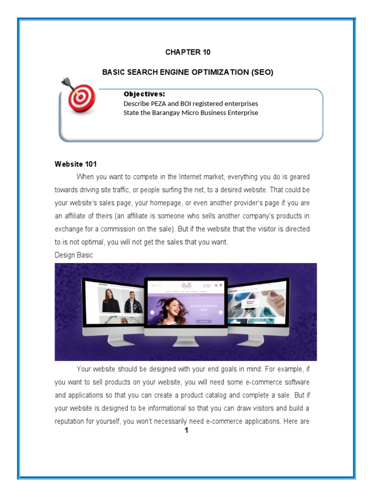 Chapter 10 Module Pdf Search Engine Optimization Html