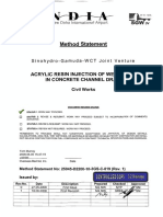 Acrylic Resin Injection of wet joints in concrete channel drain