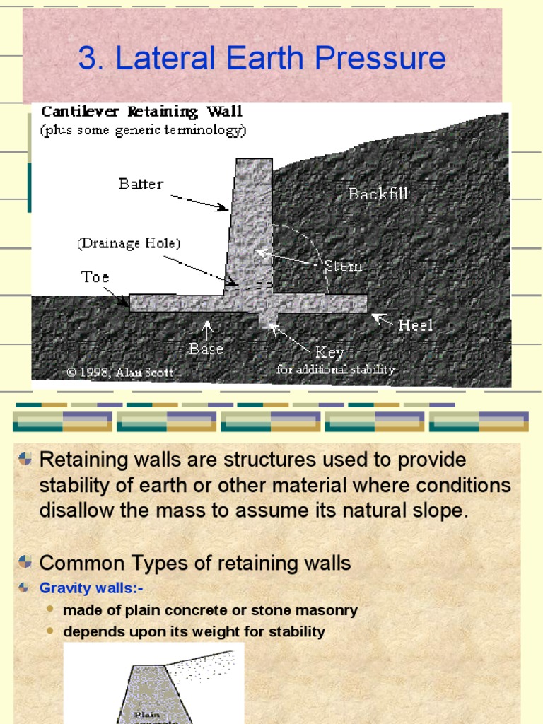Types of Lateral Earth Pressure | PDF | Continuum Mechanics ...