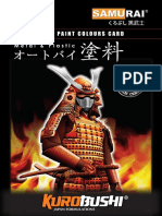 Malaysia SAMURAI Colour Card