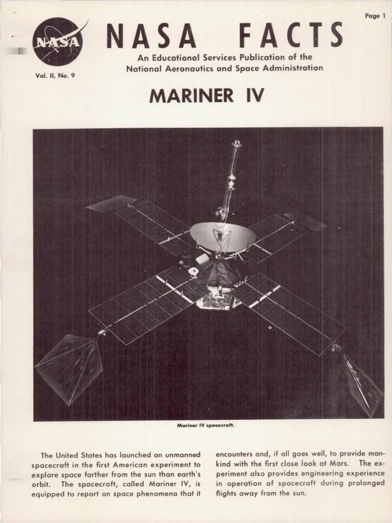 NASA Facts Mariner IV | PDF