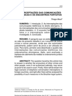 As Interceptações Das Comunicações Telefônicas e Os Encontros Fortuitos