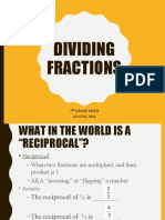 Dividing Fractions: 7 Grade Math AUGUST, 2013